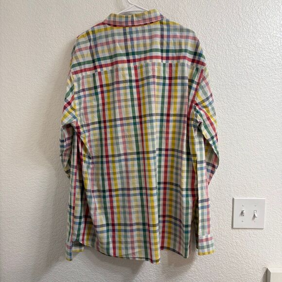 Carbon 2 Cobalt Shirt Mens XXL Button Up Plaid Cotton Long Sleeve - Picture 2 of 3